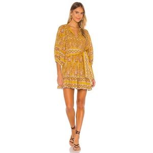 Cleobella Magdalena Mini Dress, Yellow Floral